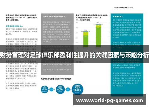 财务管理对足球俱乐部盈利性提升的关键因素与策略分析